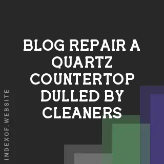 How to Repair a Quartz Countertop Dulled by Cleaners | Restoration Guide | Logo - Indexof